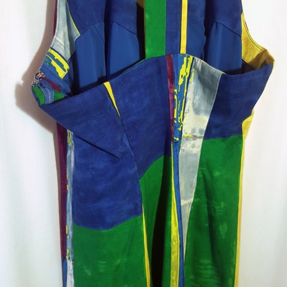 plenty by TRACY REESE Multicolor Abstract Watercolor Print Shift Mini Dress 2 XS - Picture 11 of 13